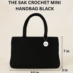 The Sak Crochet Mini Handbag‎ Black